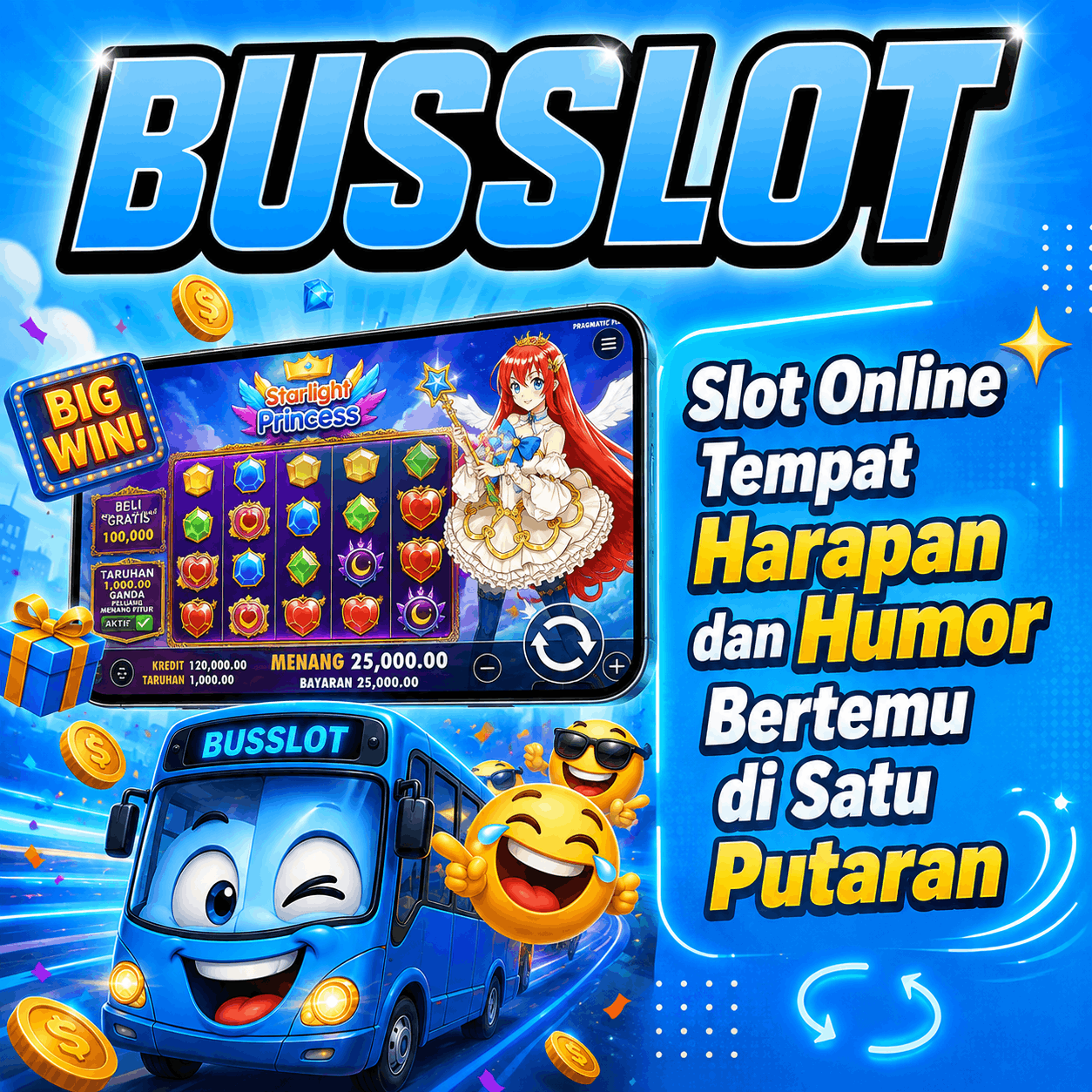 Banner BUSSLOT Cyber Blue